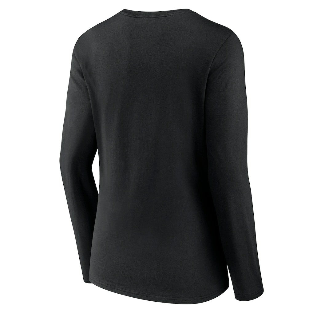 Atlanta Hawks Women's Logo Long Sleeve V-Neck T-Shirt Black - NBA