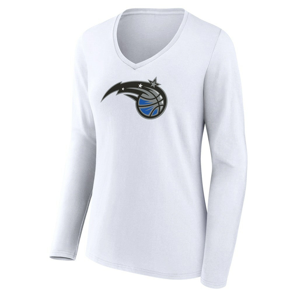 Orlando Magic Women's Logo Long Sleeve V-Neck T-Shirt White - NBA