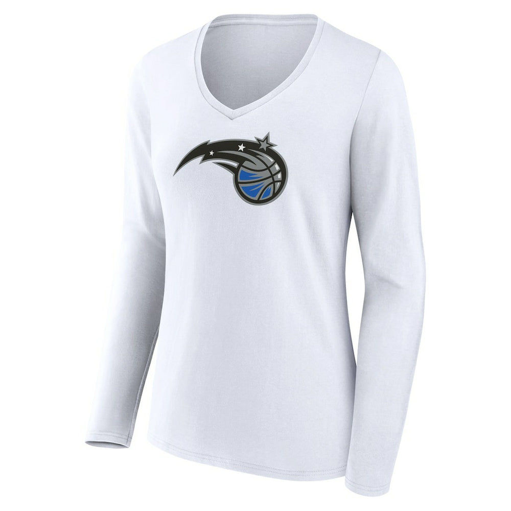 Orlando Magic Women's Logo Long Sleeve V-Neck T-Shirt White - NBA