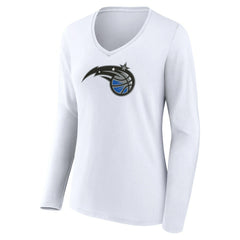 Orlando Magic Women's Logo Long Sleeve V-Neck T-Shirt White - NBA