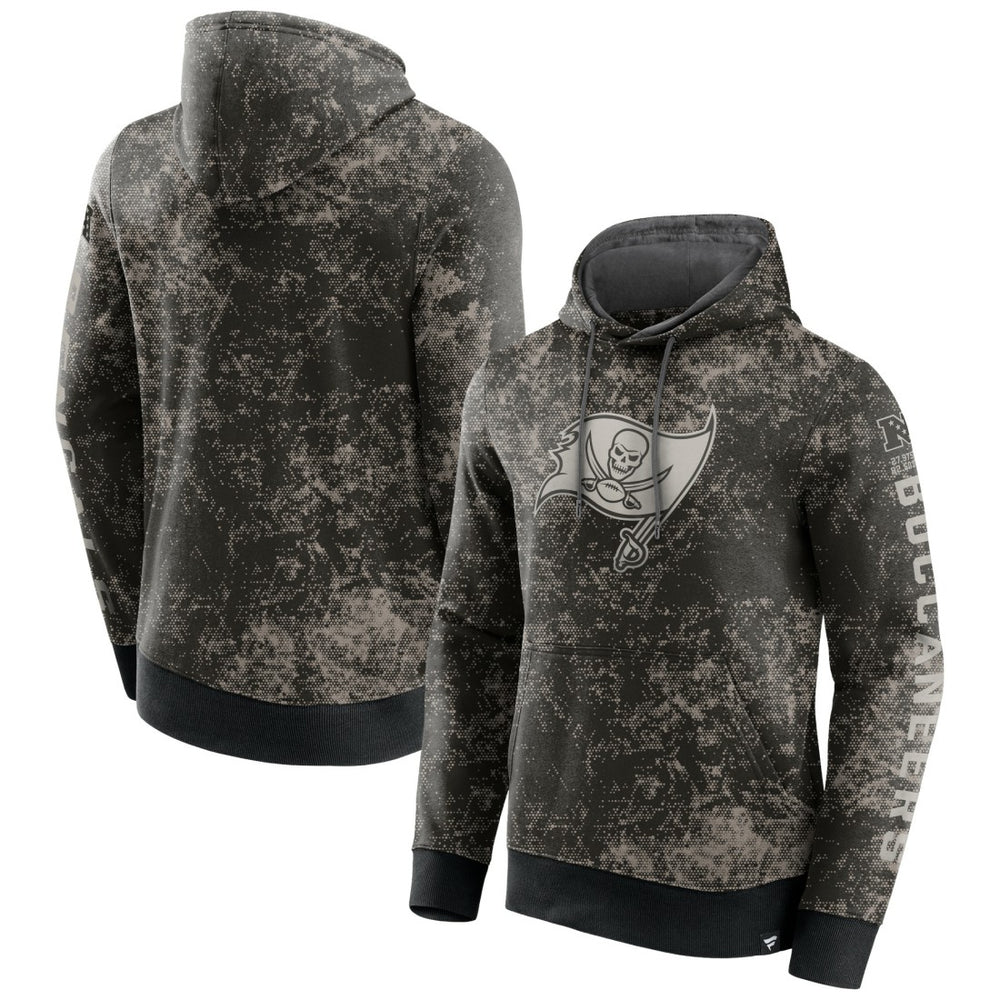 Tampa Bay Buccaneers Blackout Tonal Pullover Hoodie Black/Gray | Fanatics