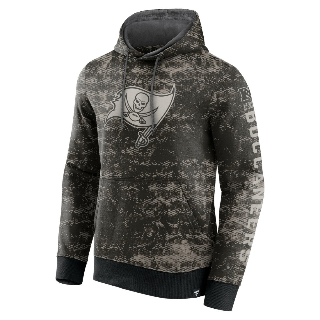 Tampa Bay Buccaneers Blackout Tonal Pullover Hoodie Black/Gray | Fanatics