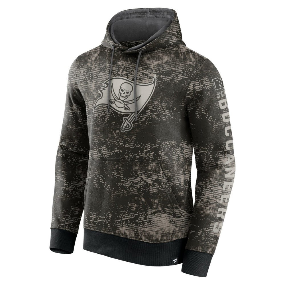 Tampa Bay Buccaneers Blackout Tonal Pullover Hoodie Black/Gray | Fanatics