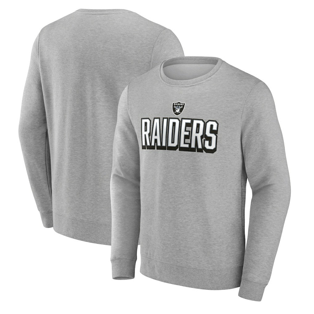 Las Vegas Raiders Bold Move Pullover Sweatshirt Heather Gray | Fanatics