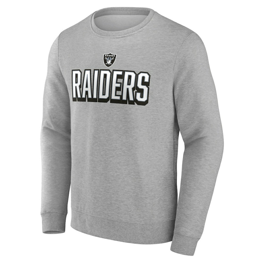 Las Vegas Raiders Bold Move Pullover Sweatshirt Heather Gray | Fanatics