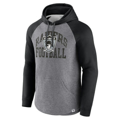 Las Vegas Raiders Favorite Arch Raglan Pullover Hoodie Heather Gray | Fanatics