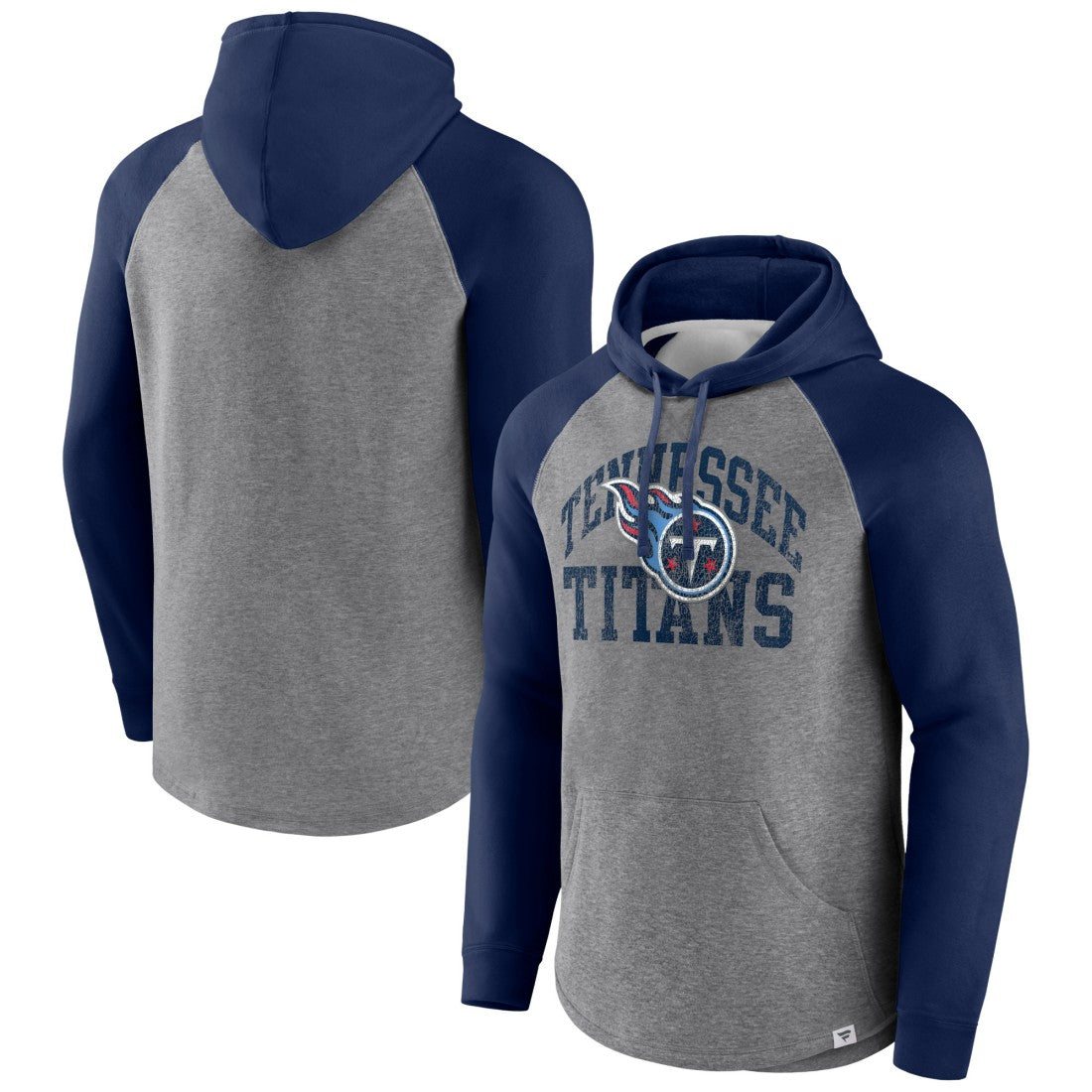 Tennessee Titans Favorite Arch Raglan Pullover Hoodie Heather Gray | Fanatics