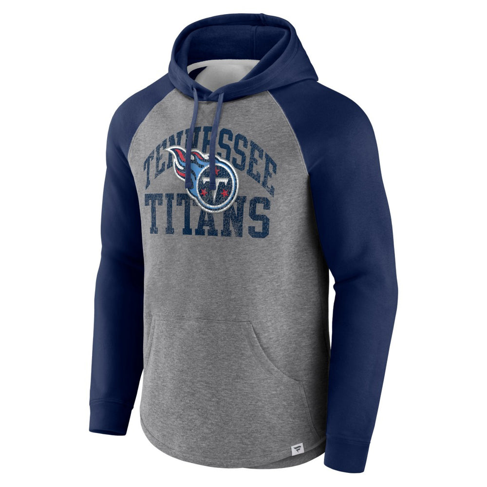 Tennessee Titans Favorite Arch Raglan Pullover Hoodie Heather Gray | Fanatics