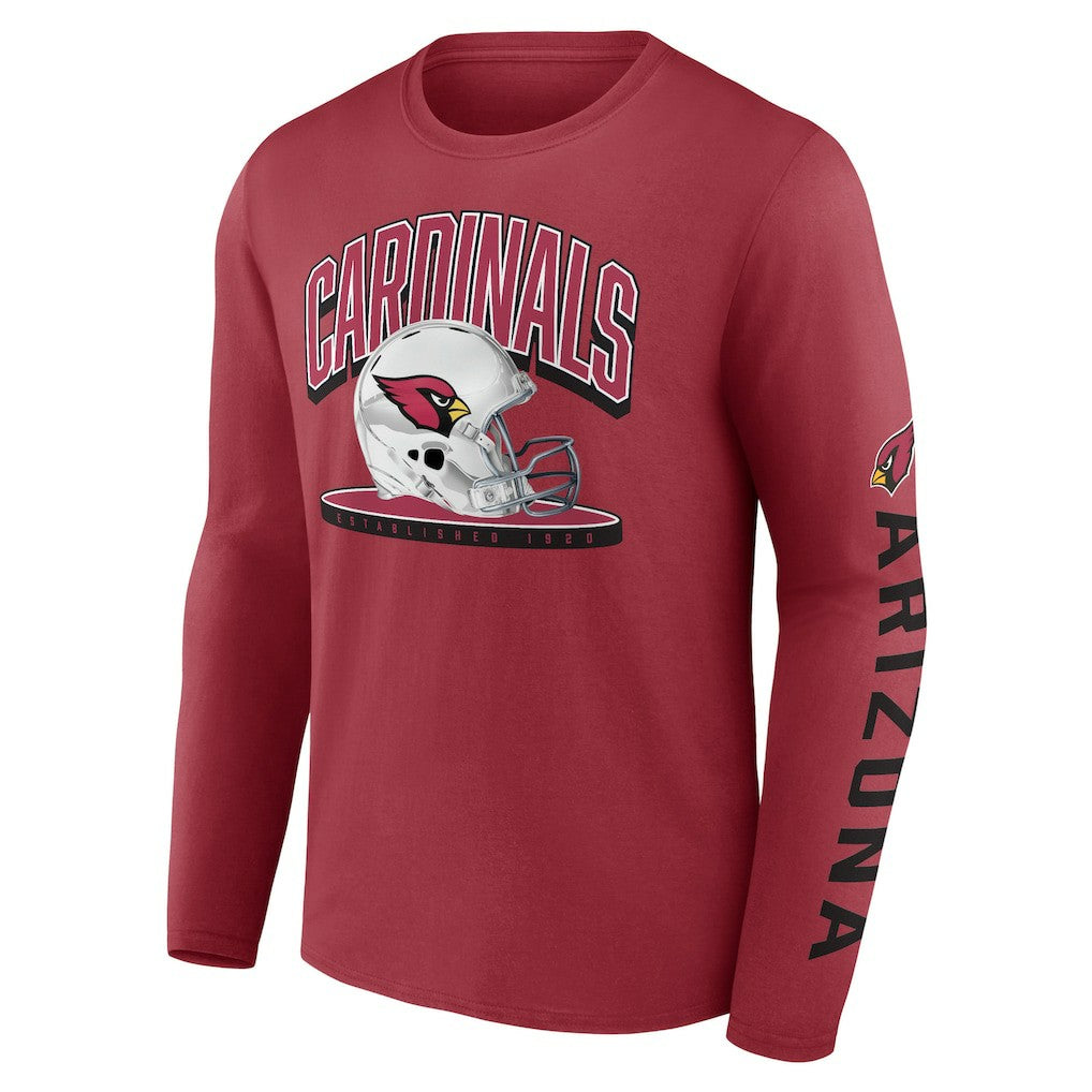 Arizona Cardinals Helmet Platform Long Sleeve T-Shirt Cardinal | Fanatics