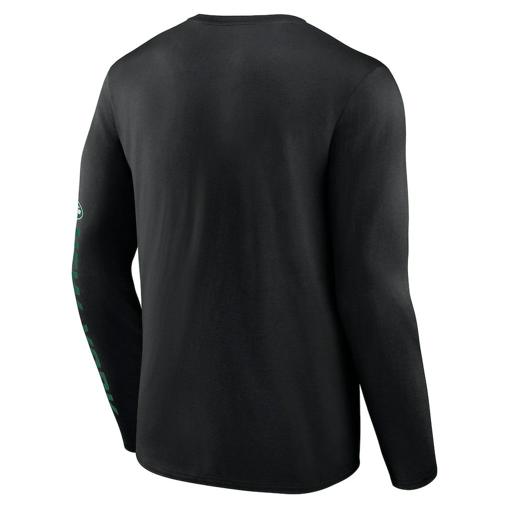 New York Jets Helmet Platform Long Sleeve T-Shirt Black | Fanatics