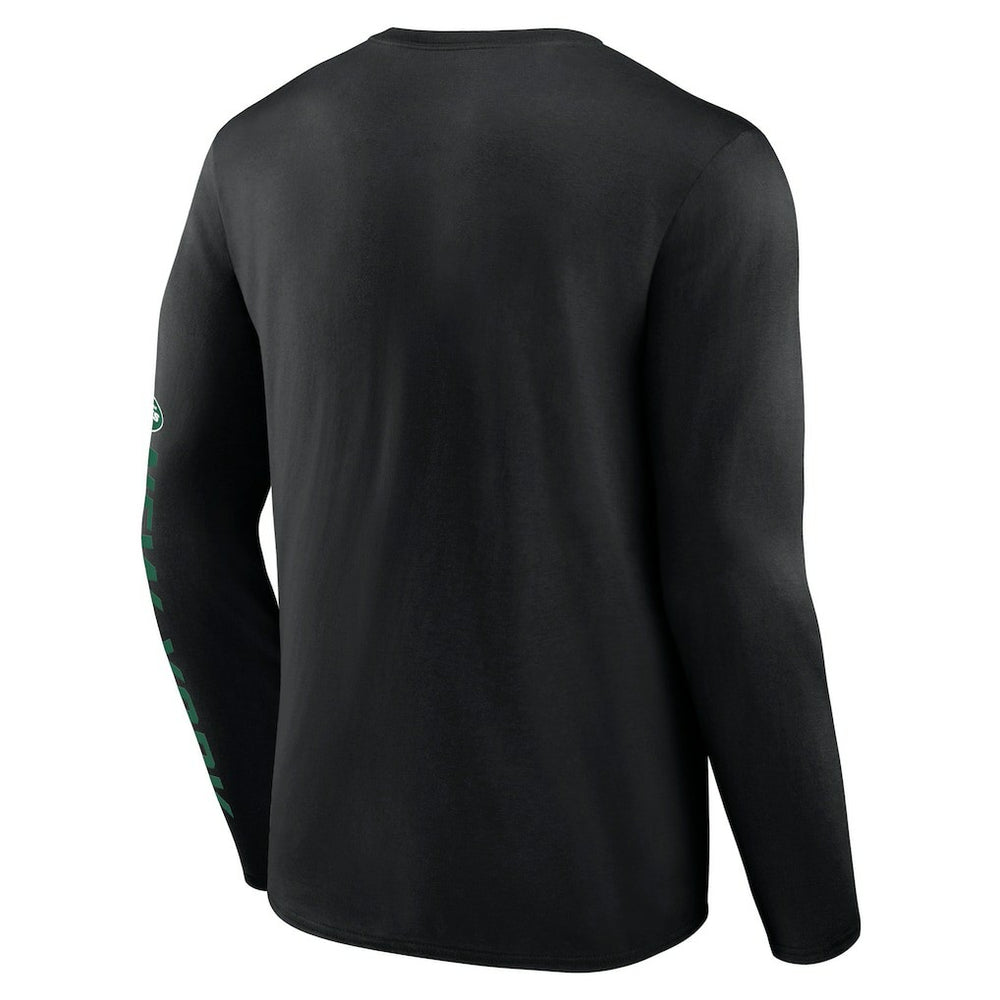 New York Jets Helmet Platform Long Sleeve T-Shirt Black | Fanatics