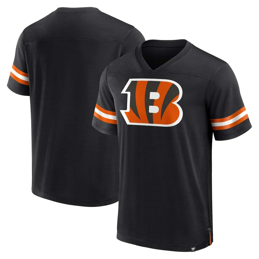 Cincinnati Bengals Jersey Tackle V-Neck T-Shirt Black | Fanatics