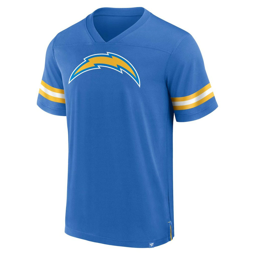 Los Angeles Chargers Jersey Tackle V-Neck T-Shirt Powder Blue | Fanatics
