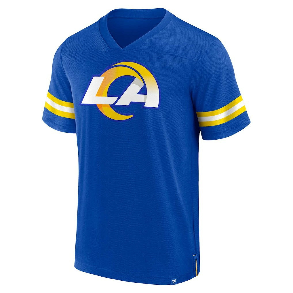 Los Angeles Rams Jersey Tackle V-Neck T-Shirt Royal | Fanatics