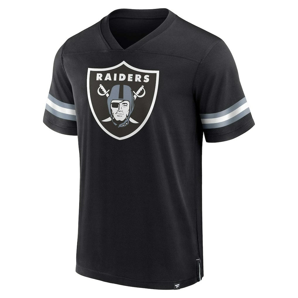 Las Vegas Raiders Jersey Tackle V-Neck T-Shirt Black | Fanatics