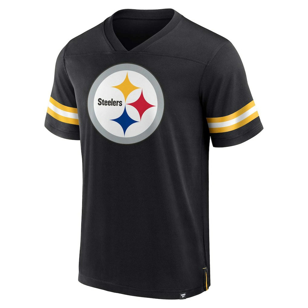 Pittsburgh Steelers Jersey Tackle V-Neck T-Shirt Black | Fanatics