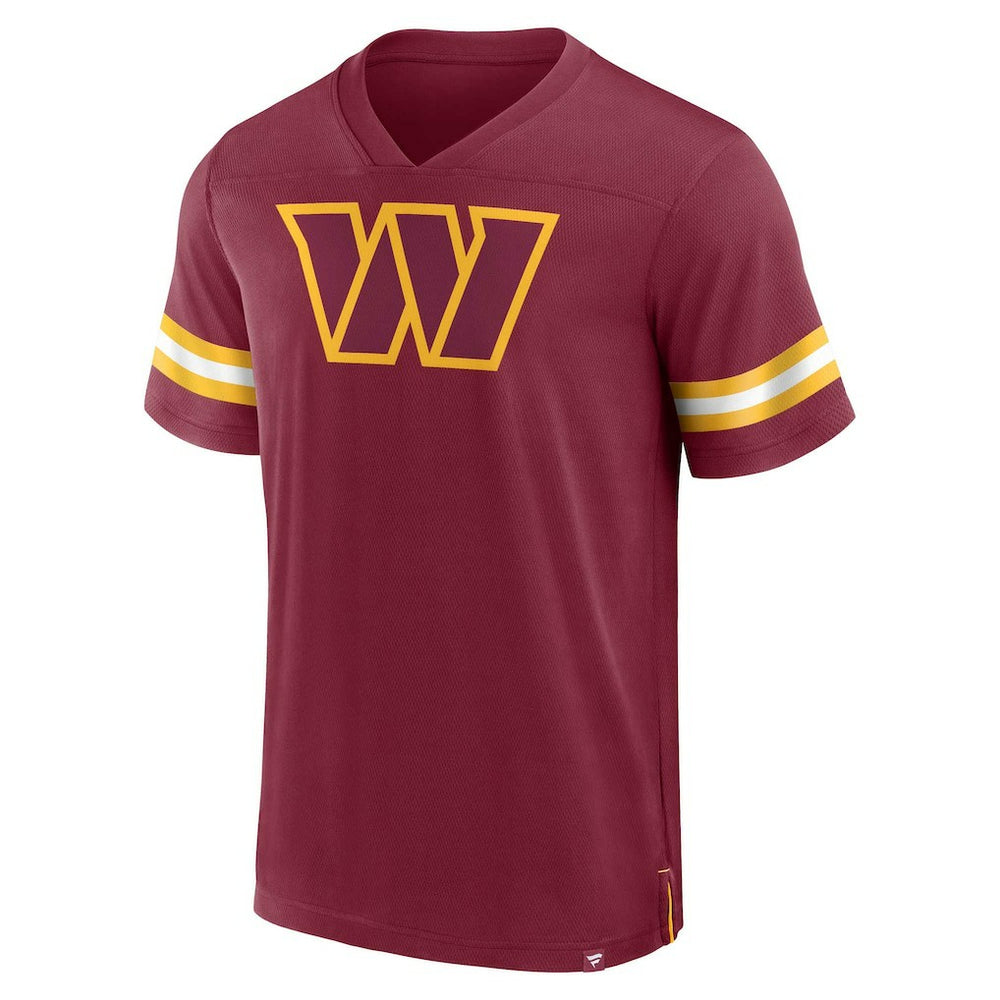 Washington Commanders Jersey Tackle V-Neck T-Shirt Burgundy | Fanatics