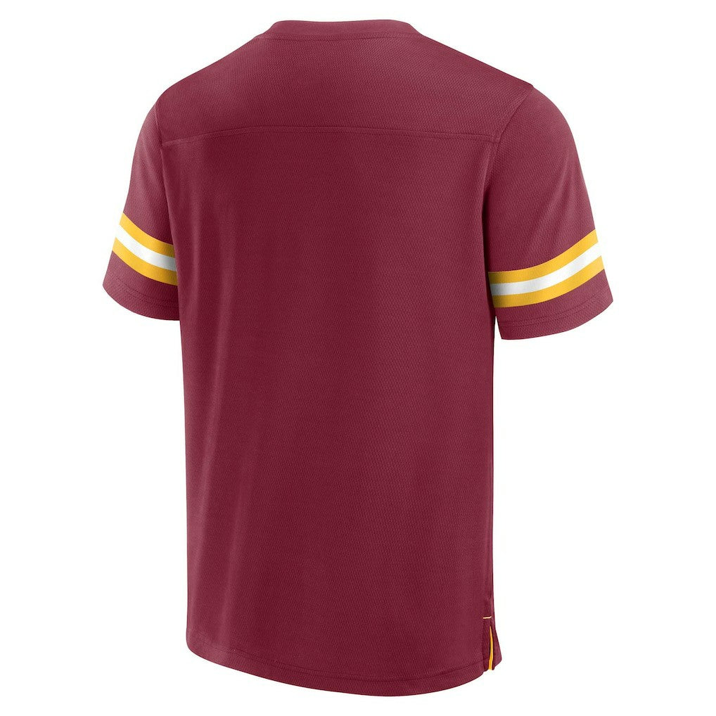 Washington Commanders Jersey Tackle V-Neck T-Shirt Burgundy | Fanatics