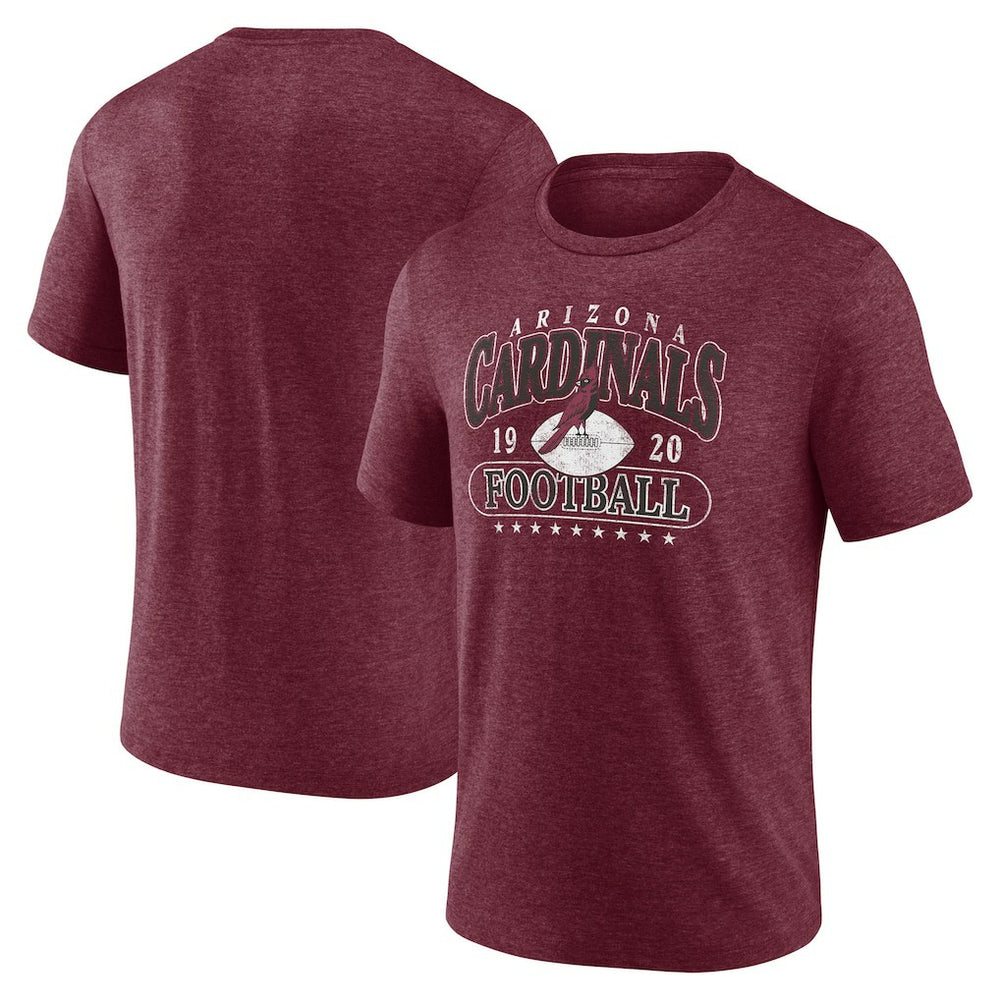 Arizona Cardinals Retro Tri-Blend T-Shirt Heather Cardinal | Fanatics