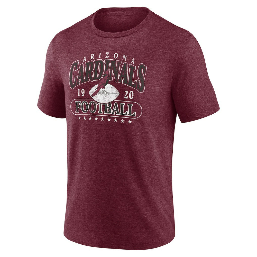 Arizona Cardinals Retro Tri-Blend T-Shirt Heather Cardinal | Fanatics
