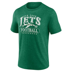 New York Jets Retro Tri-Blend T-Shirt Heather Green | Fanatics