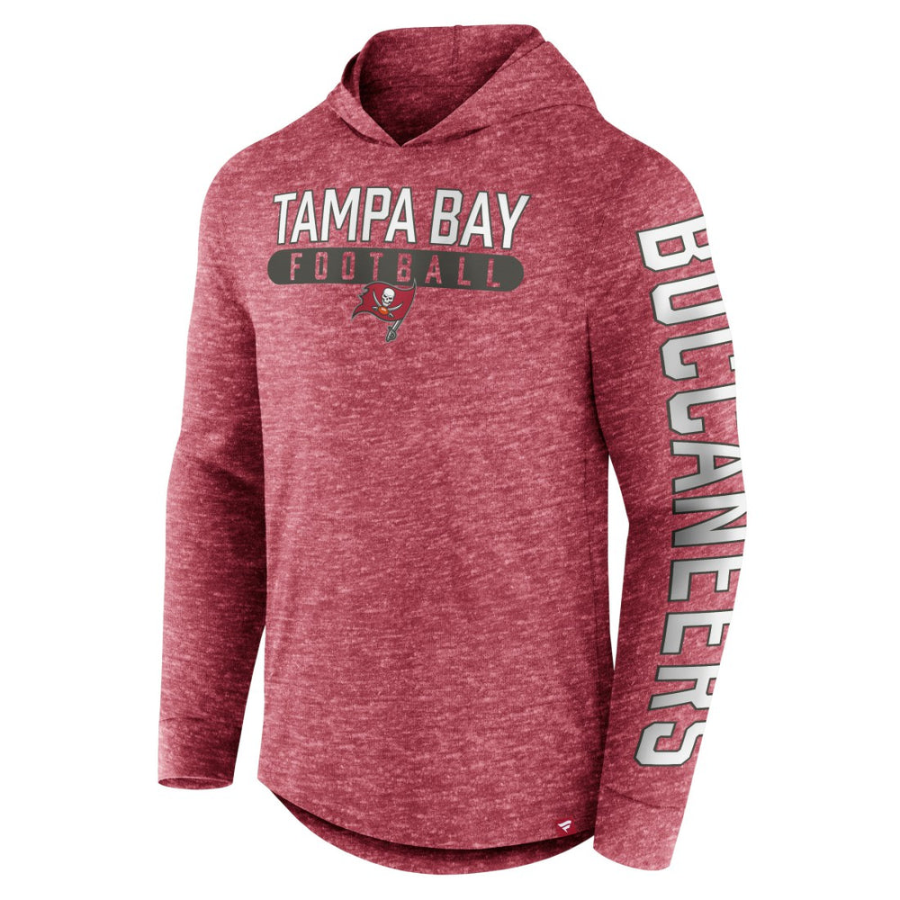 Tampa Bay Buccaneers Pill Stack Long Sleeve Hoodie T-Shirt Heather Red | Fanatics