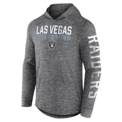 Las Vegas Raiders Pill Stack Long Sleeve Hoodie T-Shirt Heather Charcoal | Fanatics