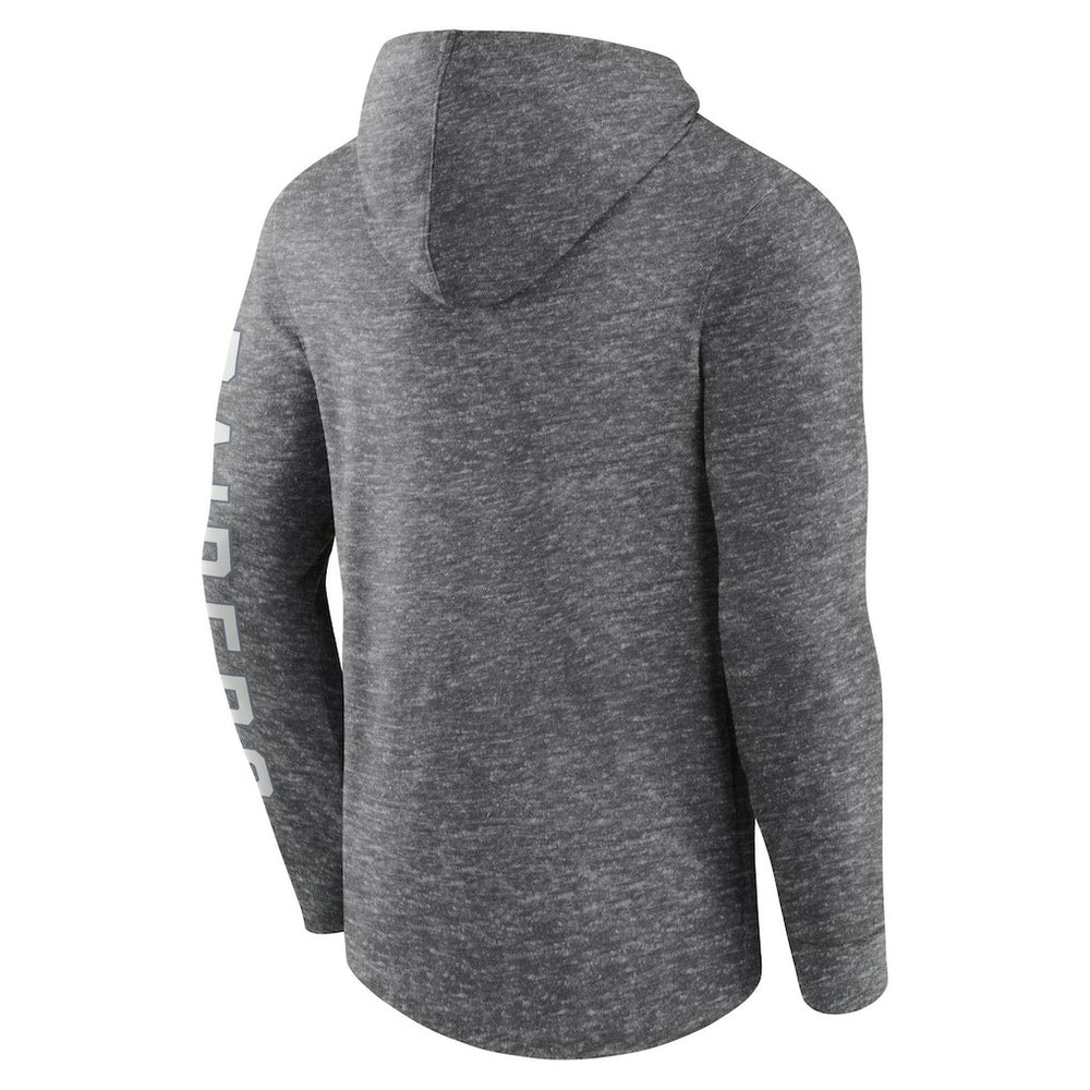 Las Vegas Raiders Pill Stack Long Sleeve Hoodie T-Shirt Heather Charcoal | Fanatics