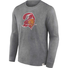 Tampa Bay Buccaneers Washed Primary Long Sleeve T-Shirt Heather Charcoal | Fanatics