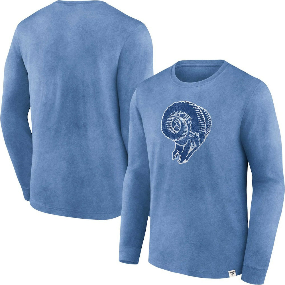 Los Angeles Rams Washed Primary Long Sleeve T-Shirt Heather Royal | Fanatics