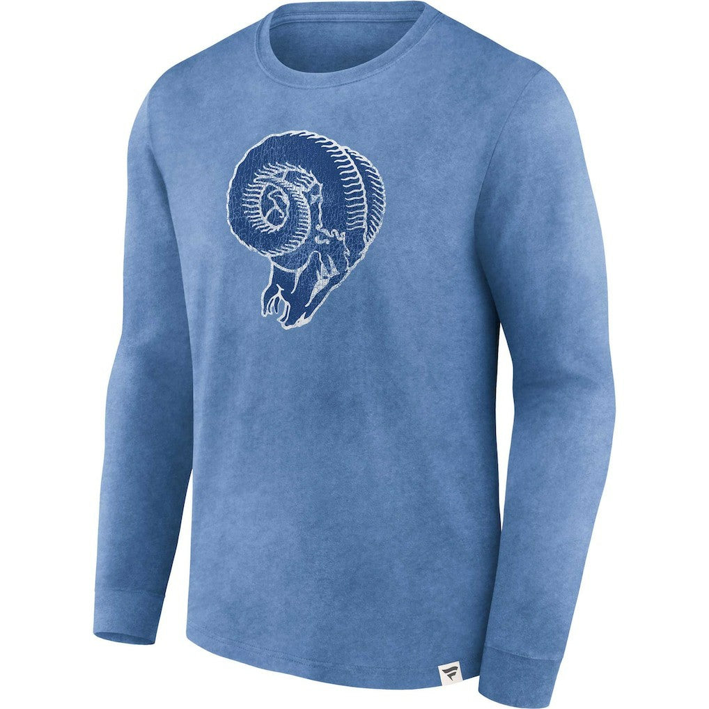 Los Angeles Rams Washed Primary Long Sleeve T-Shirt Heather Royal | Fanatics