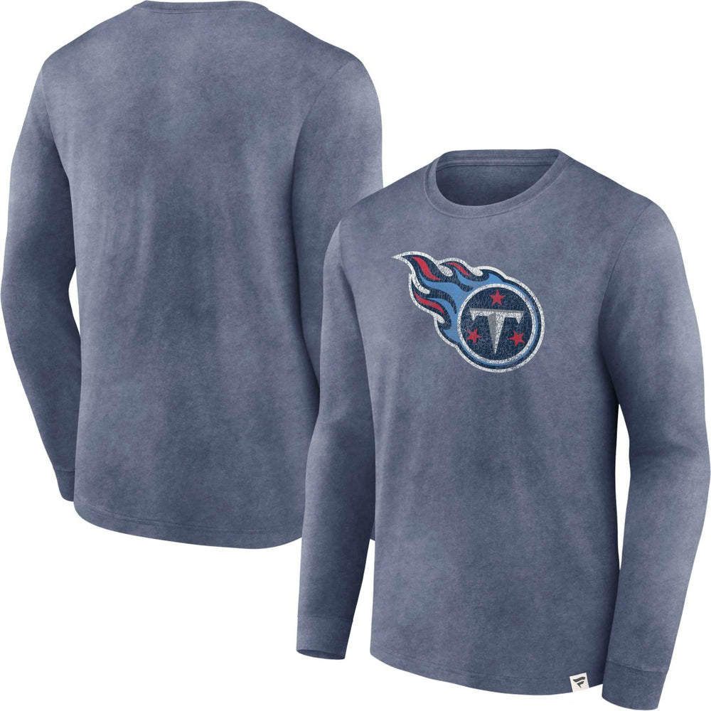 Tennessee Titans Washed Primary Long Sleeve T-Shirt Heather Navy | Fanatics