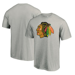 Chicago Blackhawks Logo T-Shirt - Heather Gray - NHL