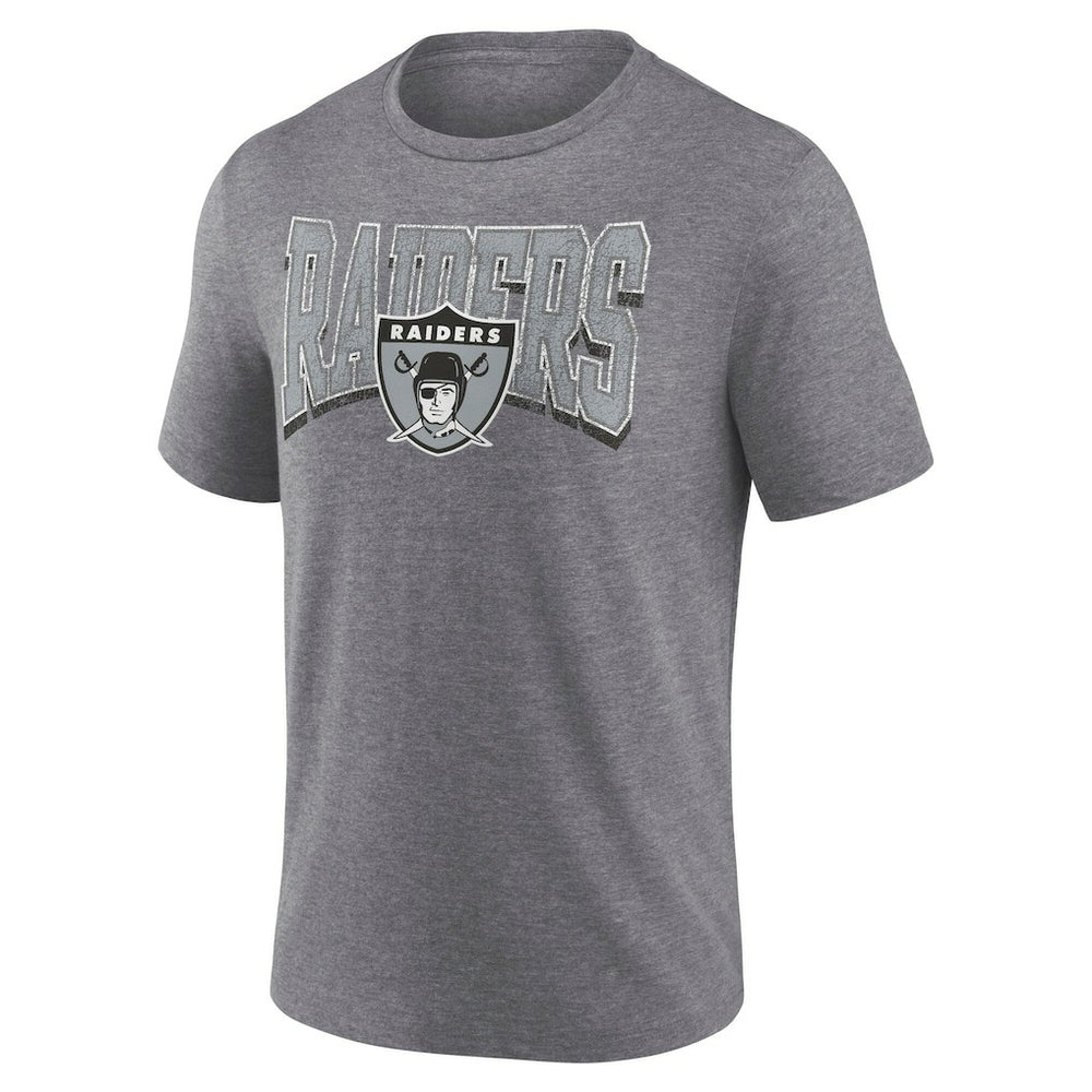 Las Vegas Raiders Warped Block Tri-Blend T-Shirt Heather Gray | Fanatics