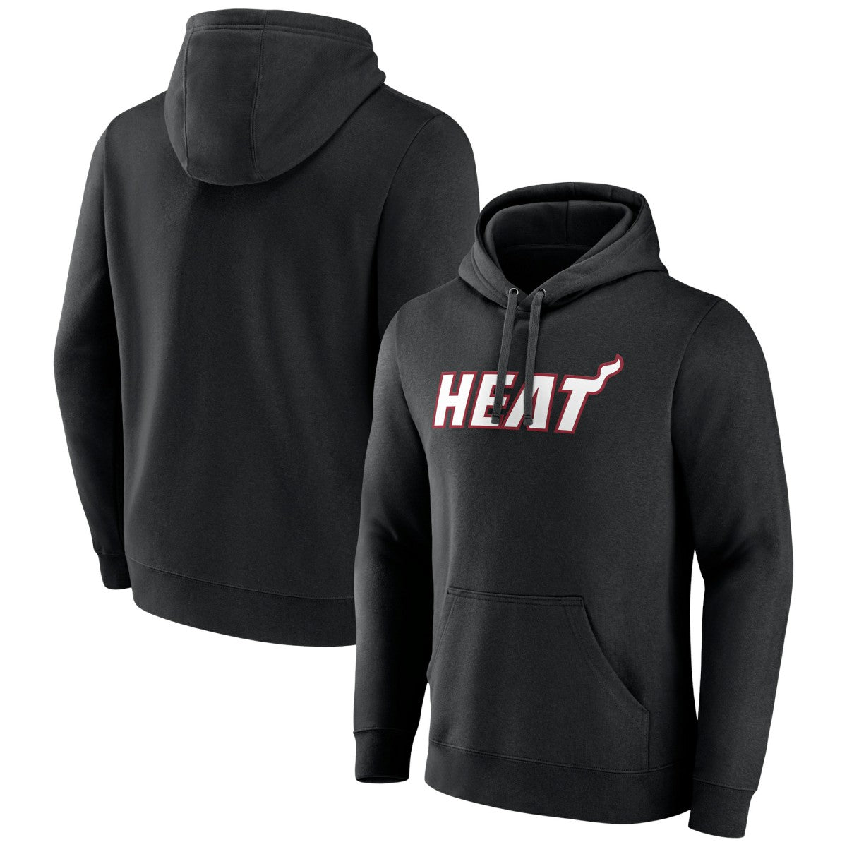 Miami Heat Wordmark Team Logo Pullover Hoodie Black - NBA