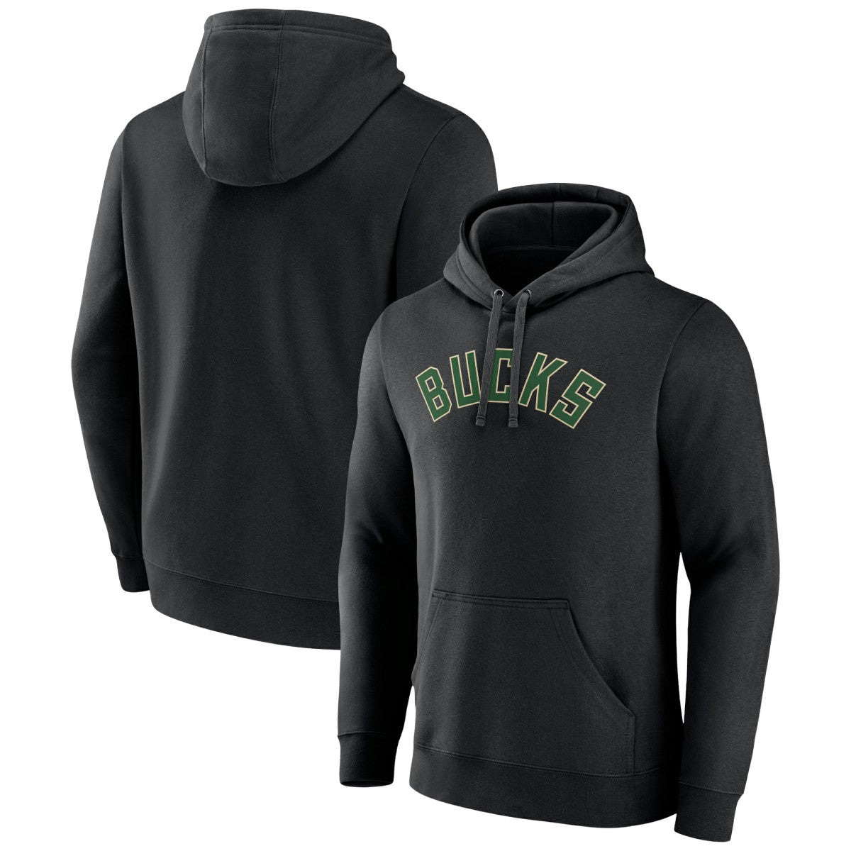 Milwaukee Bucks Wordmark Alternate Pullover Hoodie Black - NBA