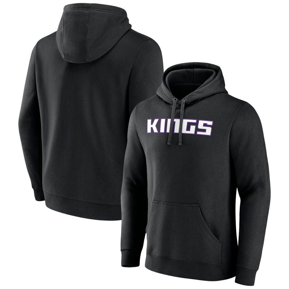 Sacramento Kings Wordmark Team Logo Pullover Hoodie Black - NBA