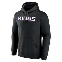 Sacramento Kings Wordmark Team Logo Pullover Hoodie Black - NBA