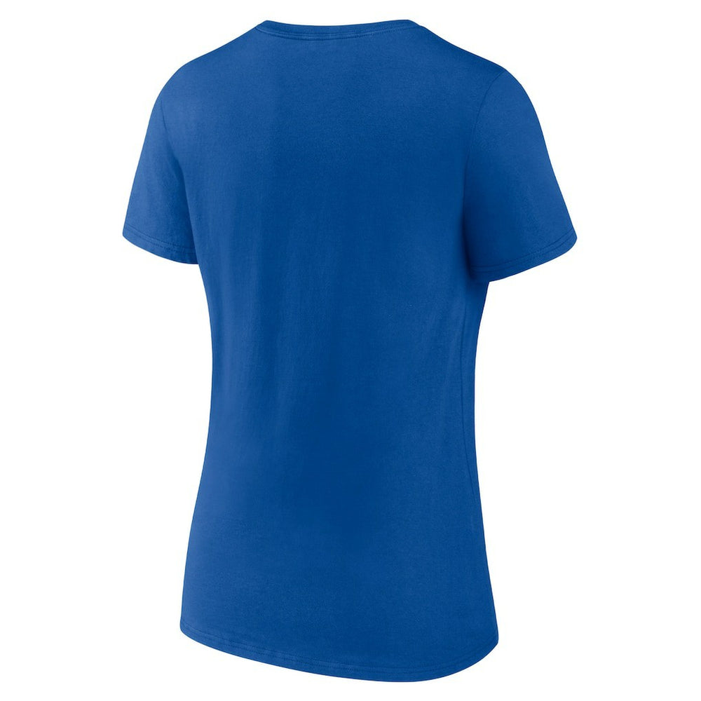 Golden State Warriors Women's Wordmark V-Neck T-Shirt Royal - NBA