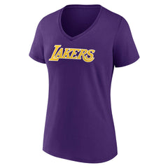 Los Angeles Lakers Women's Wordmark V-Neck T-Shirt Purple - NBA