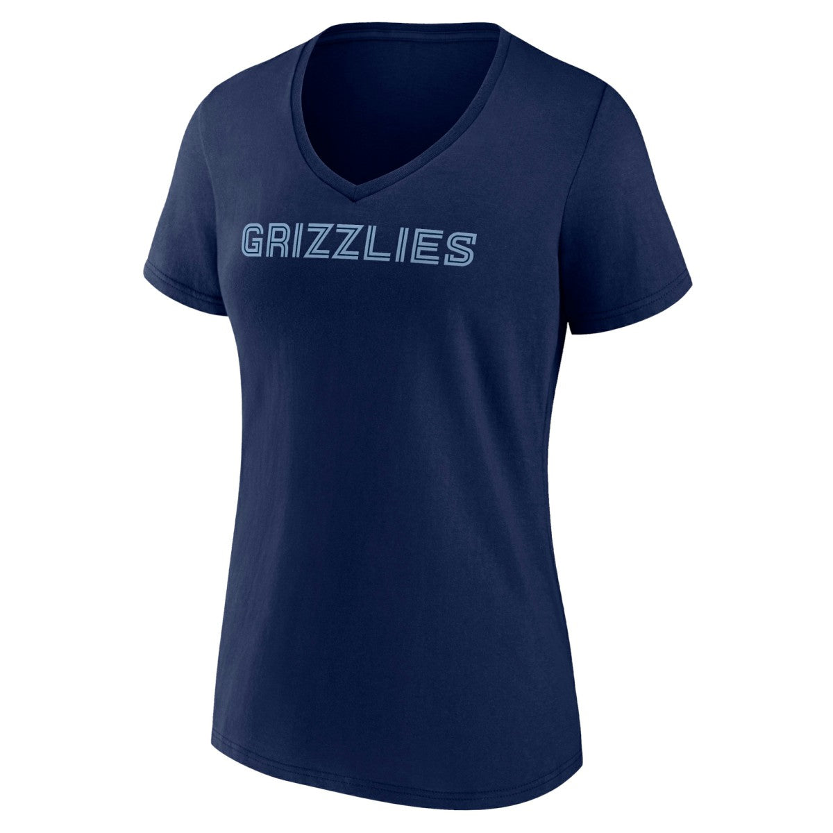 Memphis Grizzlies Women's Wordmark V-Neck T-Shirt Navy - NBA