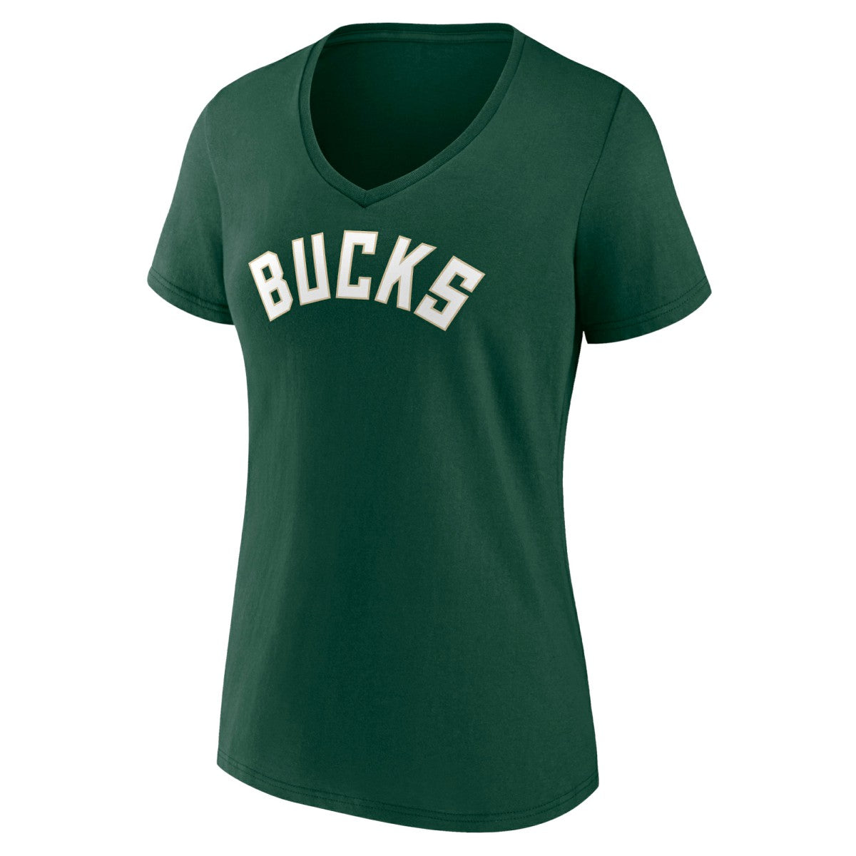 Milwaukee Bucks Women's Wordmark V-Neck T-Shirt Green - NBA