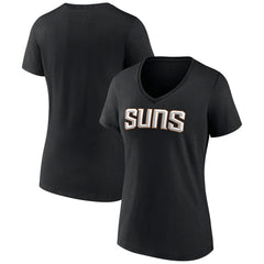 Phoenix Suns Women's Wordmark V-Neck T-Shirt Black - NBA