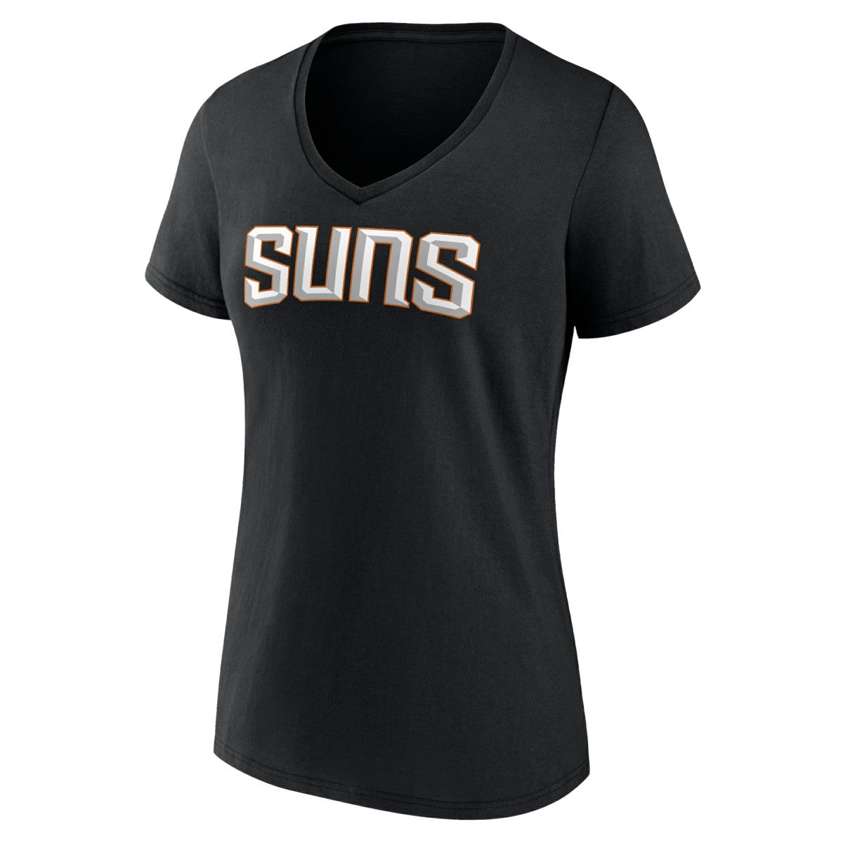 Phoenix Suns Women's Wordmark V-Neck T-Shirt Black - NBA