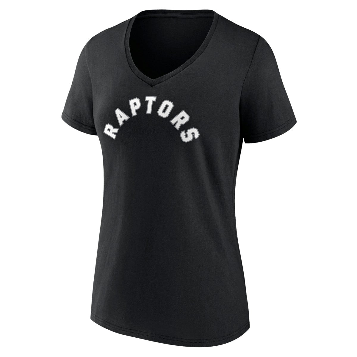 Toronto Raptors Women's Wordmark V-Neck T-Shirt Black - NBA