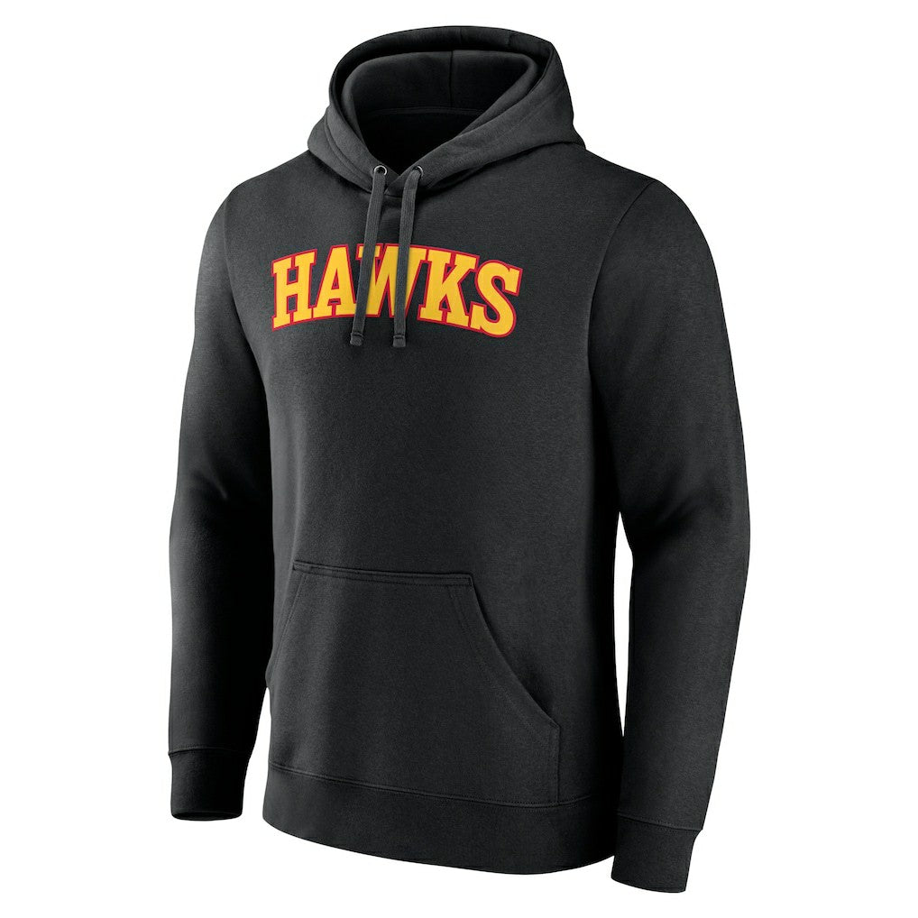Atlanta Hawks Wordmark Team Pullover Hoodie Black - NBA