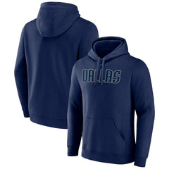 Dallas Mavericks Wordmark Team Pullover Hoodie Navy - NBA