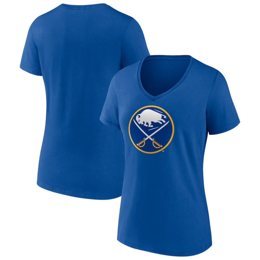 Buffalo Sabres Women's Team Logo V-Neck T-Shirt - Royal - NHL
