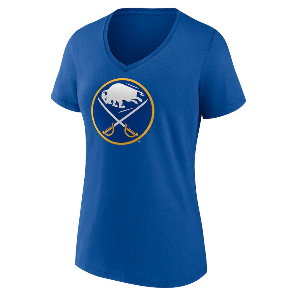 Buffalo Sabres Women's Team Logo V-Neck T-Shirt - Royal - NHL