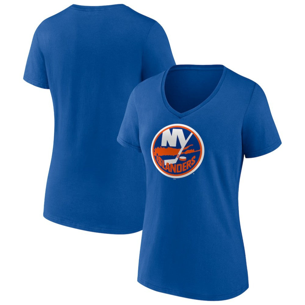 New York Islanders Women's Team Logo V-Neck T-Shirt - Royal - NHL